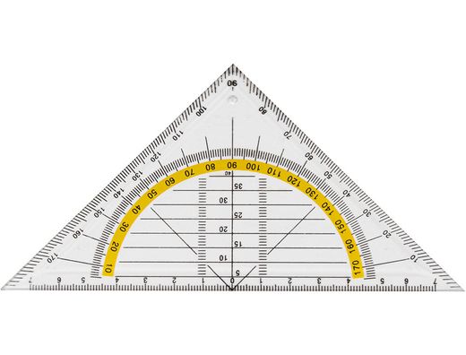 Escuadra Liderpapel Geometria 16 cm Plastico Cristal
