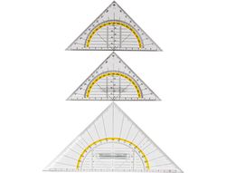 Escuadra Liderpapel Geometria 16 cm Plastico Cristal