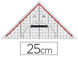 Escuadra Mor Geometria 25 cm Plastico Cristal
