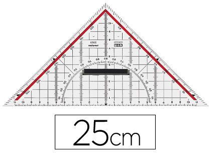 Escuadra Mor Geometria 25 cm Plastico Cristal