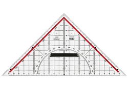 Escuadra Mor Geometria 25 cm Plastico Cristal