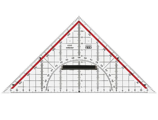 Escuadra Mor Geometria 25 cm Plastico Cristal