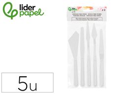 Espatula para pintura liderpapel de plastico juego de 5 unidades tamańos surtidos