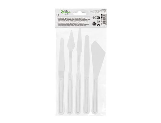 Espatula para pintura liderpapel de plastico juego de 5 unidades tamańos surtidos
