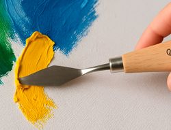 Espatula para pintura liderpapel metalica mango de madera juego de 5 unidades tamańos surtidos certificado