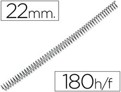 Espiral metalico q-connect 56 4:1 22mm 1,2mm caja de 100 unidades