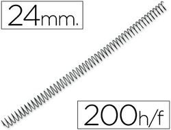 Espiral metalico q-connect 56 4:1 24mm 1,2mm caja de 100 unidades