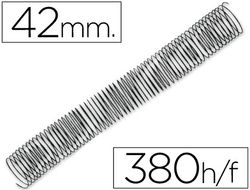 Espiral metalico q-connect 64 5:1 42mm 1,2mm caja de 25 unidades