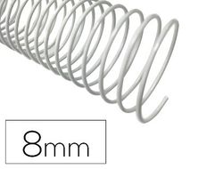 Espiral metalico q-connect blanco 64 5:1 8 mm 1mm caja de 200 unidades