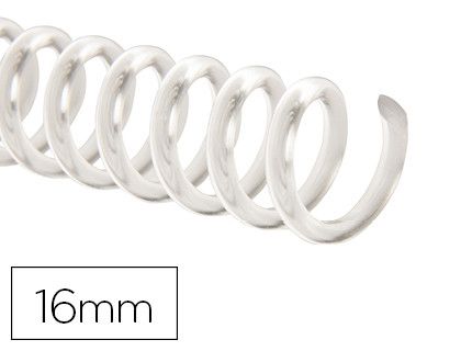Espiral plastico q-connect transparente 32 5:1 16mm 2mm