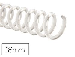 Espiral plastico q-connect transparente 32 5:1 18mm (2mm) Caja de 100 u.