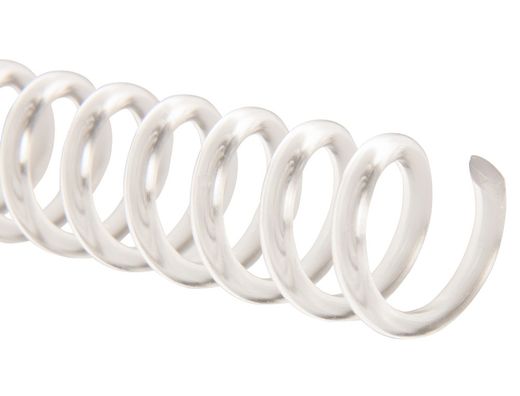 Espiral plastico q-connect transparente 32 5:1 18mm (2mm) Caja de 100 u.