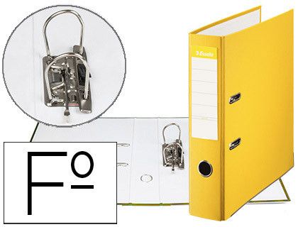 ESSELTE Archivador Palanca Folio Lomo 75mm Amarillo 42324