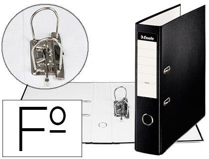 ESSELTE Archivador Palanca Folio Lomo 75mm Negro 42304