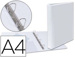 ESSELTE Carpeta anillas Gama Plus A4+ 4 anillas 25 mm Blanco BL1440