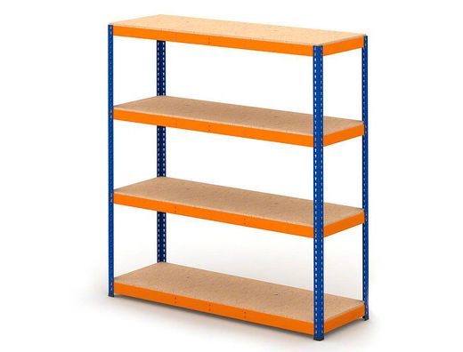 Estanteria metalica ar stabil xl 200x150x60 cm 4 estantes 500 kg por estante bandeja de madera sin tornillos color