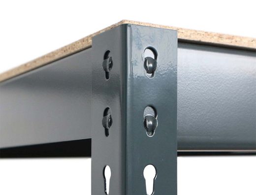 Estanteria metalica ar stocker 200x200x70 cm 4 estantes 450 kg por estante bandeja de madera sin