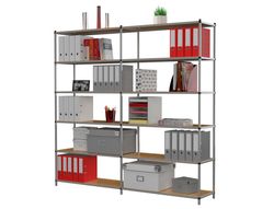 Estantería metálica de 6 estantes 200x100x35 cm