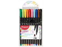 Estuche 10 rotuladores de escritura punta fina 0,4mm 749150