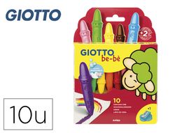 Estuche 10 super ceras giotto be-be lavables colores variados Fila