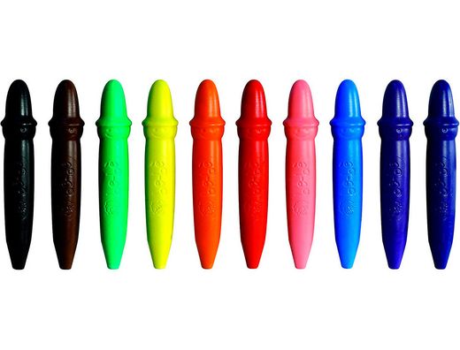Estuche 10 super ceras giotto be-be lavables colores variados Fila