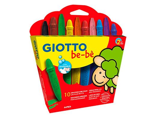 Estuche 10 super ceras giotto be-be lavables colores variados Fila