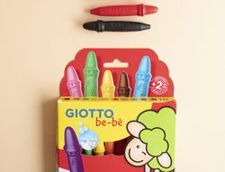 Estuche 10 super ceras giotto be-be lavables colores variados Fila