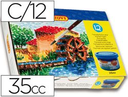 Estuche 12 botes temperas colores variados Jovi