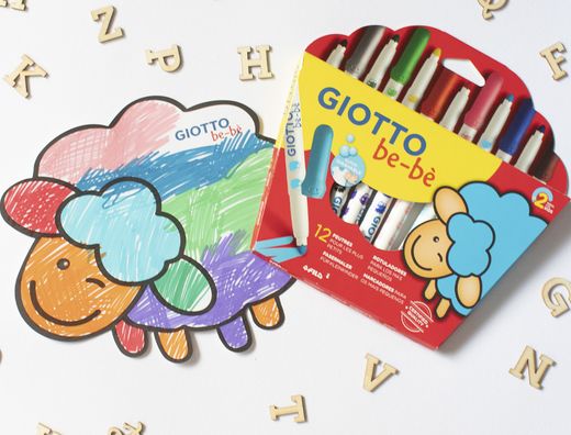 Estuche 12 rotuladores giotto be-be colores variados Fila