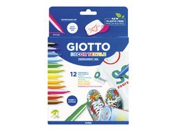 Estuche 12 rotuladores giotto decoración textil colores variados Fila