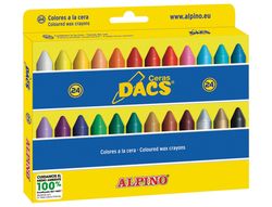 Estuche 24 ceras escolares colores variados Dacs
