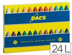 Estuche 24 ceras escolares colores variados Dacs
