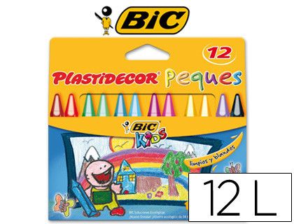 Estuche de 12 plastidecor PEQUES Triangulares de colores Bic