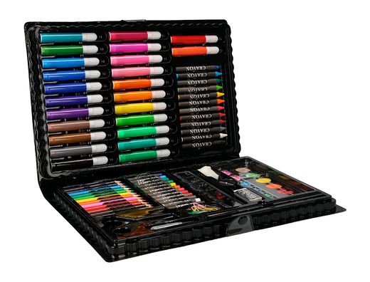 Estuche de pintura liderpapel plastico 86 piezas 34x23x3,2 cm