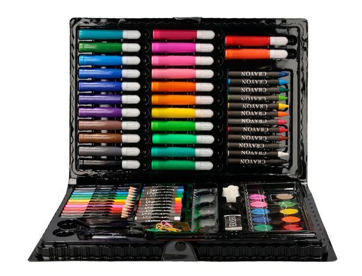 Estuche de pintura liderpapel plastico 86 piezas 34x23x3,2 cm