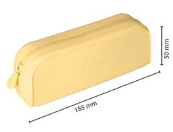 Estuche portatodo antartik prisma silicona soft rectangular 185x50x75 mm color amarillo