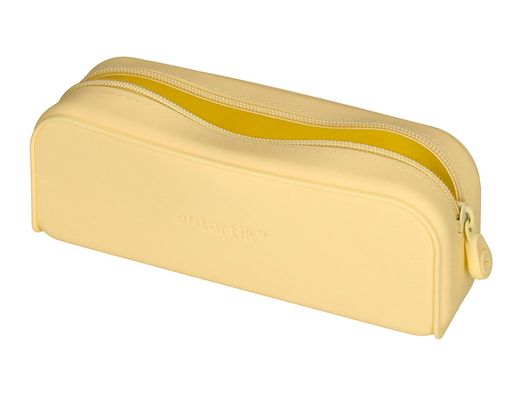 Estuche portatodo antartik prisma silicona soft rectangular 185x50x75 mm color amarillo