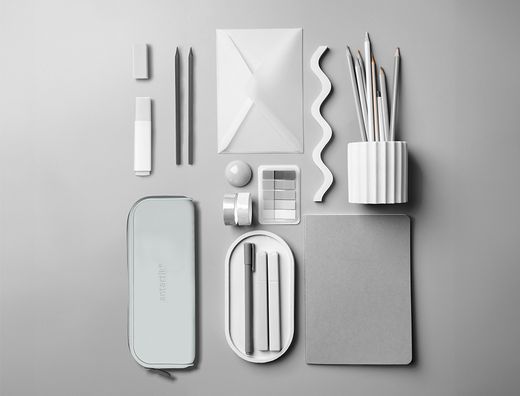 Estuche portatodo antartik prisma silicona soft rectangular 185x50x75 mm gris