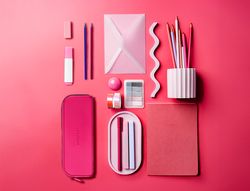 Estuche portatodo antartik prisma silicona soft rectangular 185x50x75 mm rosa fucsia