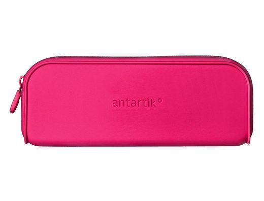 Estuche portatodo antartik prisma silicona soft rectangular 185x50x75 mm rosa fucsia