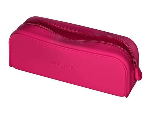 Estuche portatodo antartik prisma silicona soft rectangular 185x50x75 mm rosa fucsia