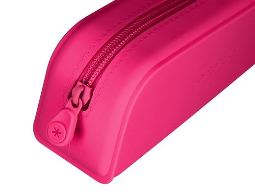Estuche portatodo antartik prisma silicona soft rectangular 185x50x75 mm rosa fucsia