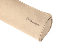 Estuche portatodo liderpapel classic cilindrico ancho 210x70mm crema