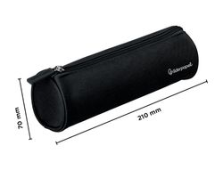 Estuche portatodo liderpapel classic cilindrico ancho 210x70mm negro