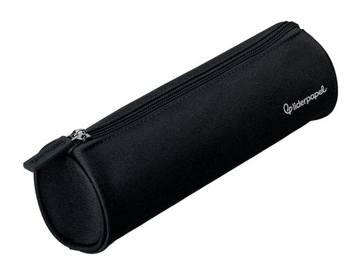 Estuche portatodo liderpapel classic cilindrico ancho 210x70mm negro