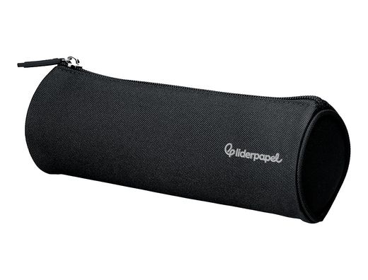 Estuche portatodo liderpapel classic cilindrico ancho 210x70mm negro