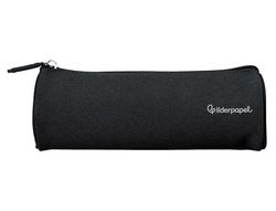 Estuche portatodo liderpapel classic cilindrico ancho 210x70mm negro
