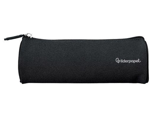 Estuche portatodo liderpapel classic cilindrico ancho 210x70mm negro