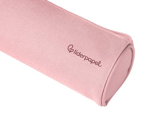 Estuche portatodo liderpapel classic cilindrico ancho 210x70mm rosa