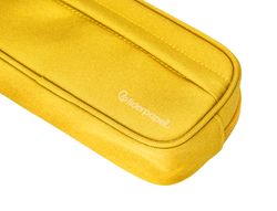 Estuche portatodo liderpapel classic ovalado 2 cremalleras con bolsillo delantero 210x90mm amarillo